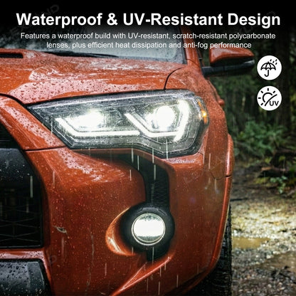 4Runner LED Headlights with Sequential Turn Signal Front Head Lights Headlamps for Toyota