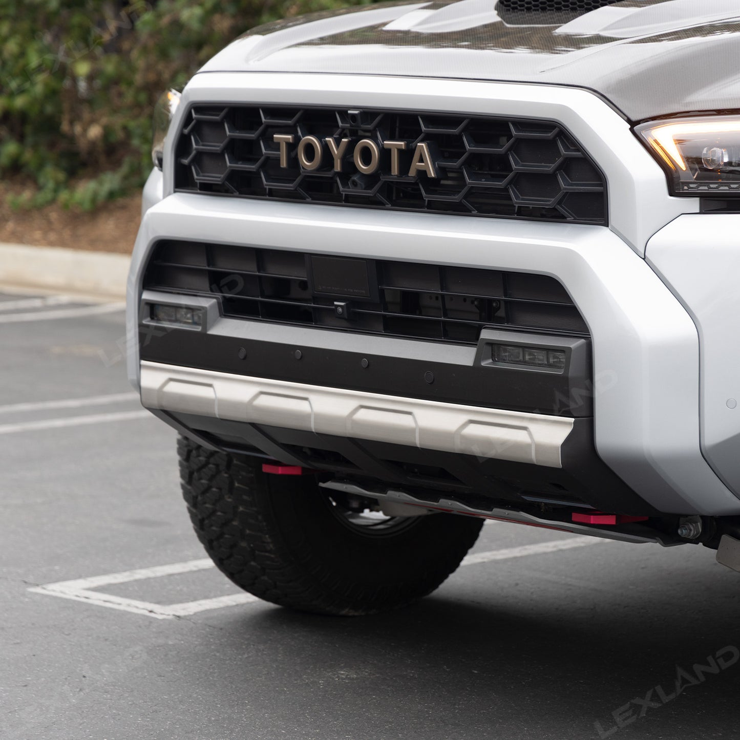 4runner Front Bumper Lower Valance Strip Stainless Steel Scratch Guard Protector - Silver Brushed Finish