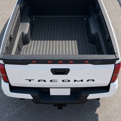 Tacoma Tailgate Protector with LED Lights Rear Tailgate Guard for Toyota