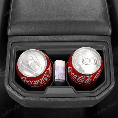 Tacoma Cup Holder Inserts Center Console & Rear Armrest Drink Holder Organizer 2PCS for Toyota