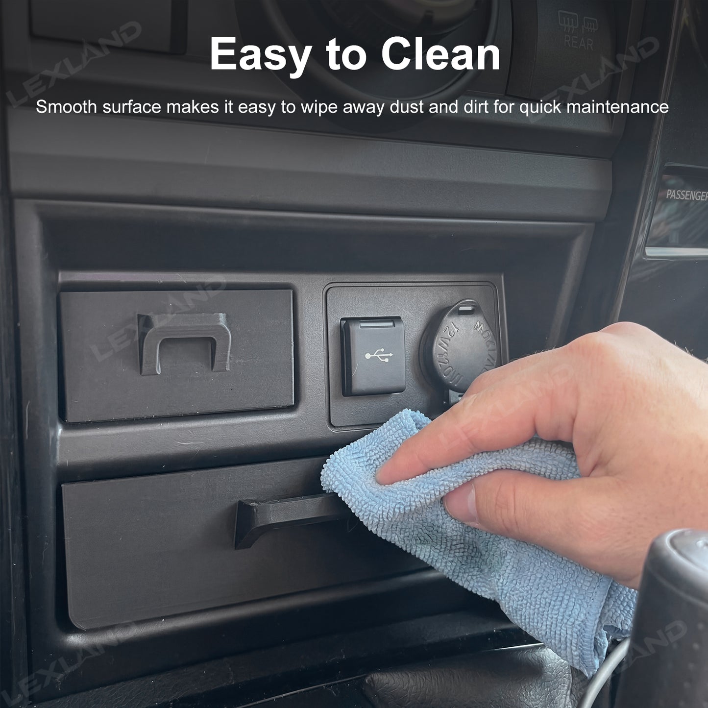 4Runner Storage Drawer Organizer Center Console Cubby Upper & Lower Storage Box 2PCS for Toyota