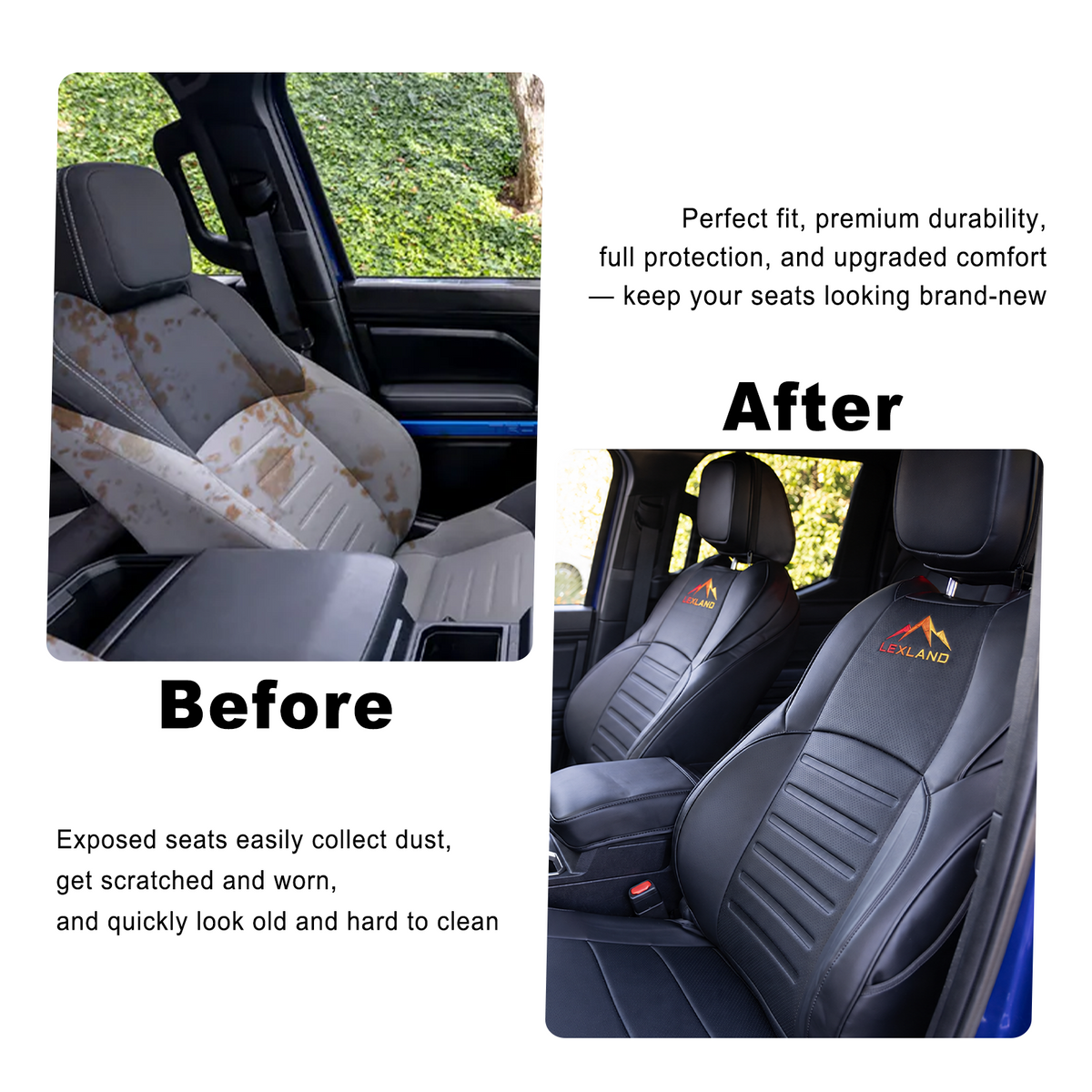 Tacoma Embossed Seat Covers Interior Seat Protector Seat Upholstery Upgrade for Toyota