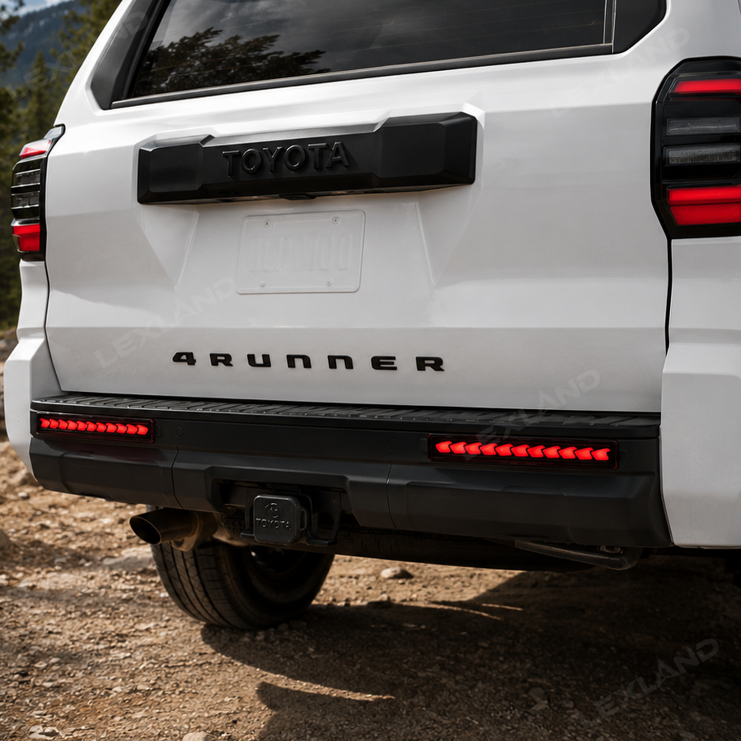 4Runner LED Rear Bumper Reflector Lights Rear Fog Lights No Drilling Installation