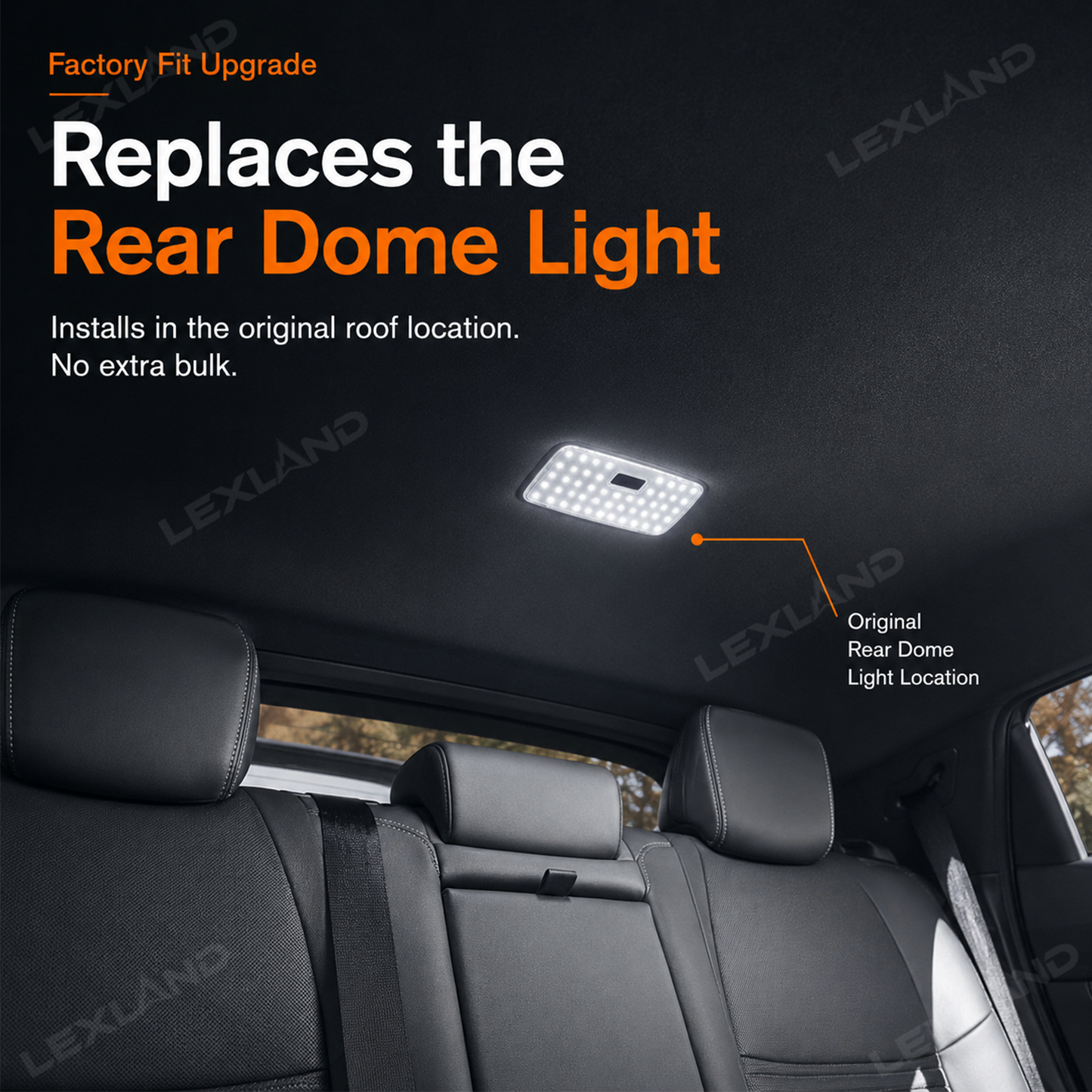 Tacoma/4Runner LED Rear Dome Light White Overhead Light Interior Light Upgrade of Toyota