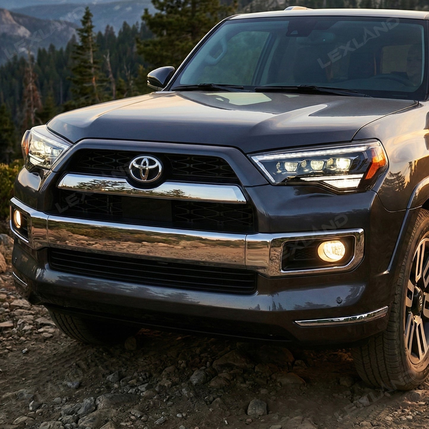 4Runner LED Headlights Front Head Lamp Replacement Kit with Sequential Turn Signal