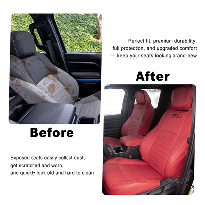 Tacoma /4Runner Seat Covers Full Coverage Embossed Seat Protector with TRD Style