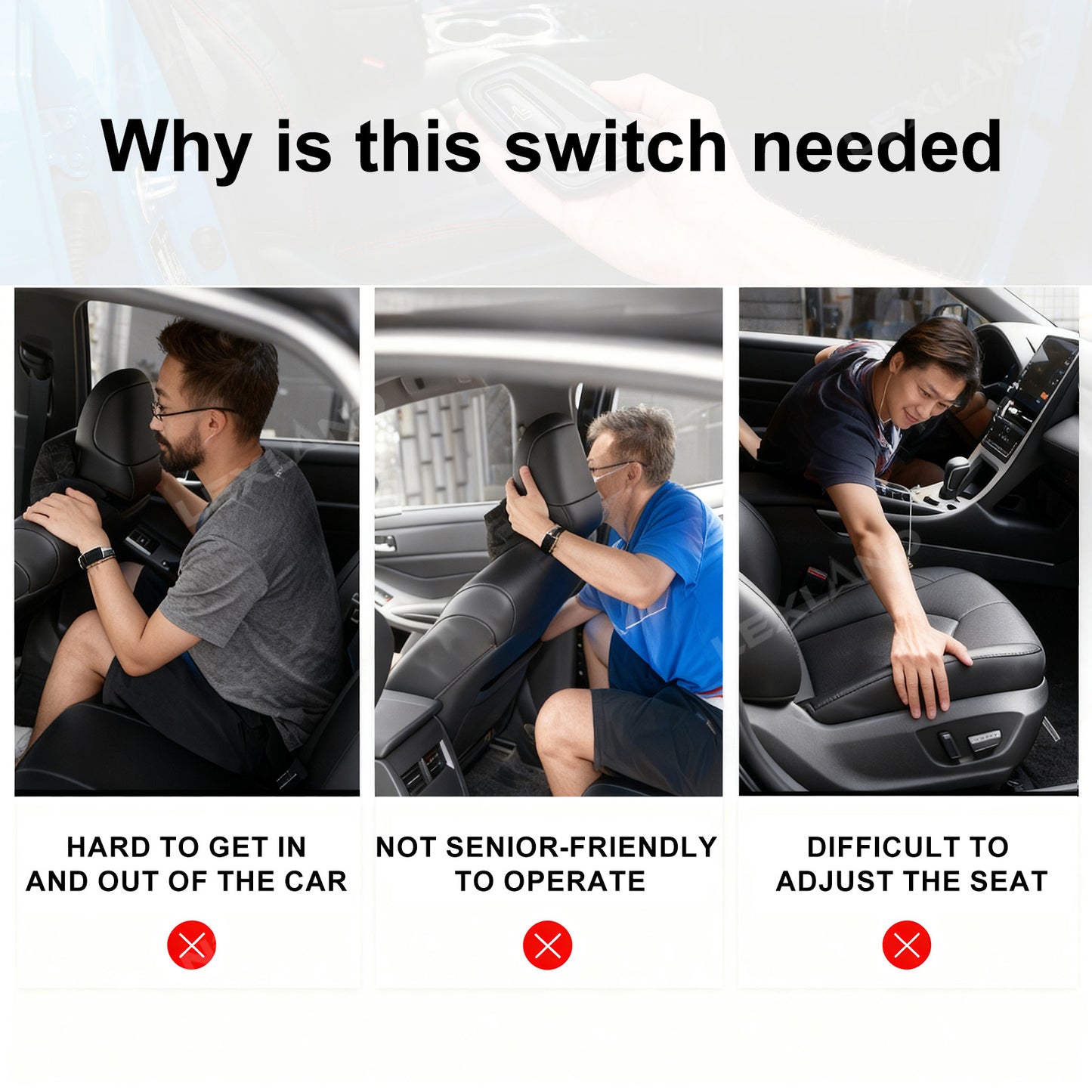 4Runner Front Passenger-side Power Seat Button Wireless Seat Adjustment Module Power Seat Switch