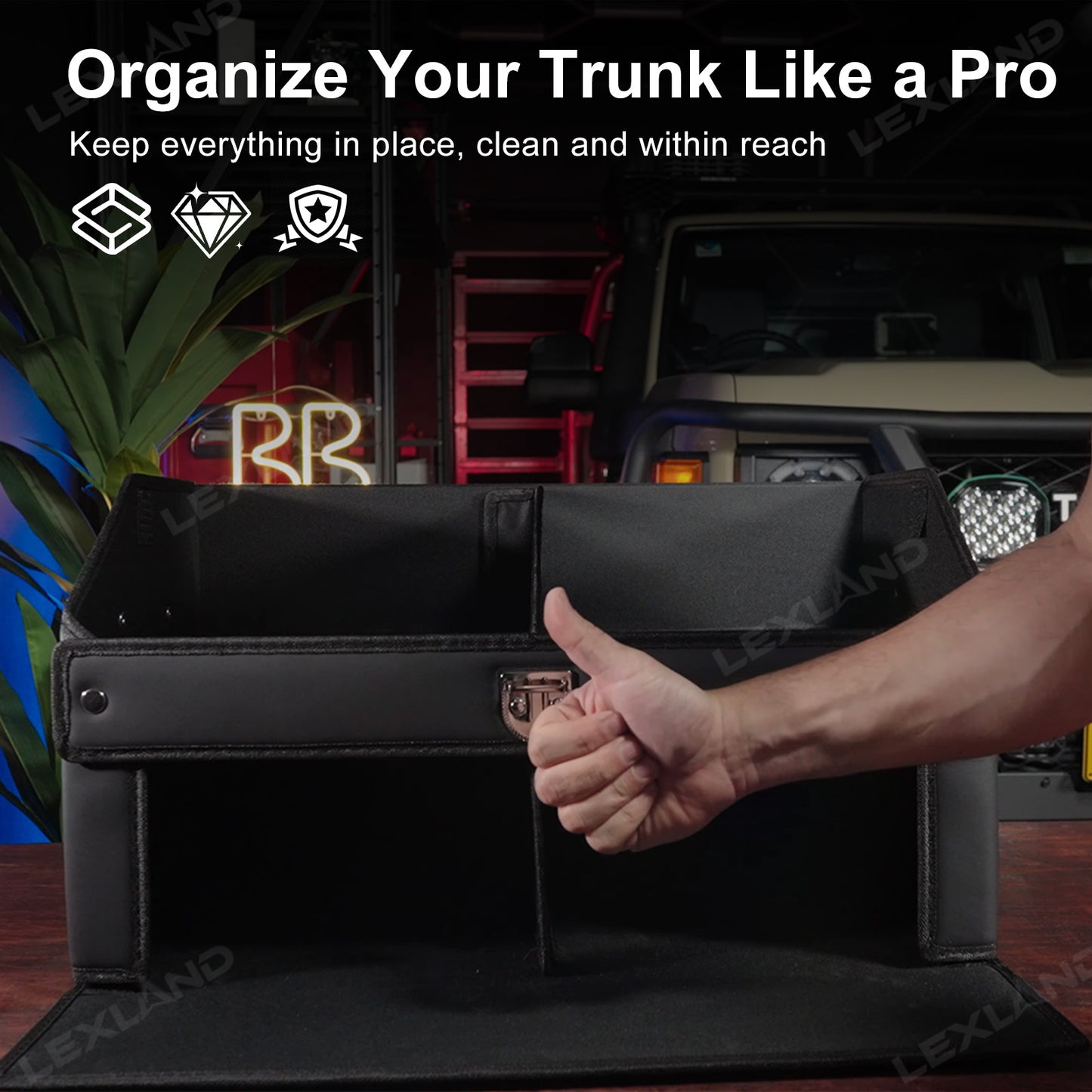 Toyota Trunk Storage Box Trunk Organizer with Toyota Logo Luggage Storage Bag