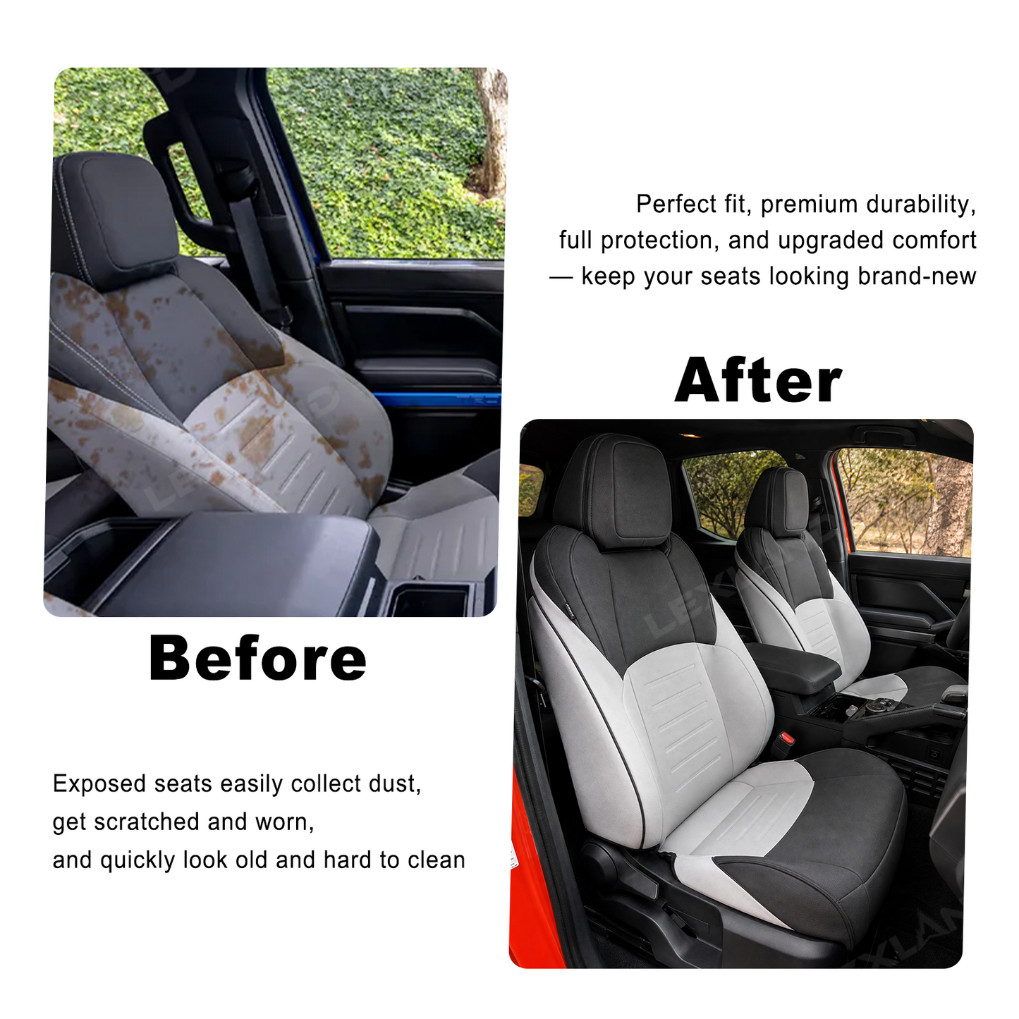 Tacoma Seat Covers TRD Off-Road Style Interior Upgrade Seat Protector for Toyota