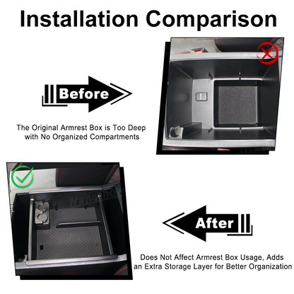 Center Console Organizer Armrest Storage Box For Toyota 4Runner Accessories