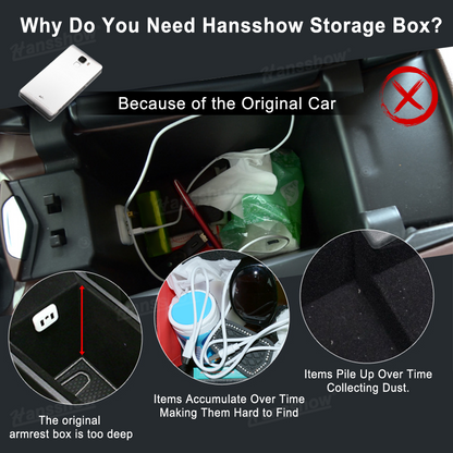 Center Console Organizer Armrest Storage Box For Toyota 4Runner Accessories