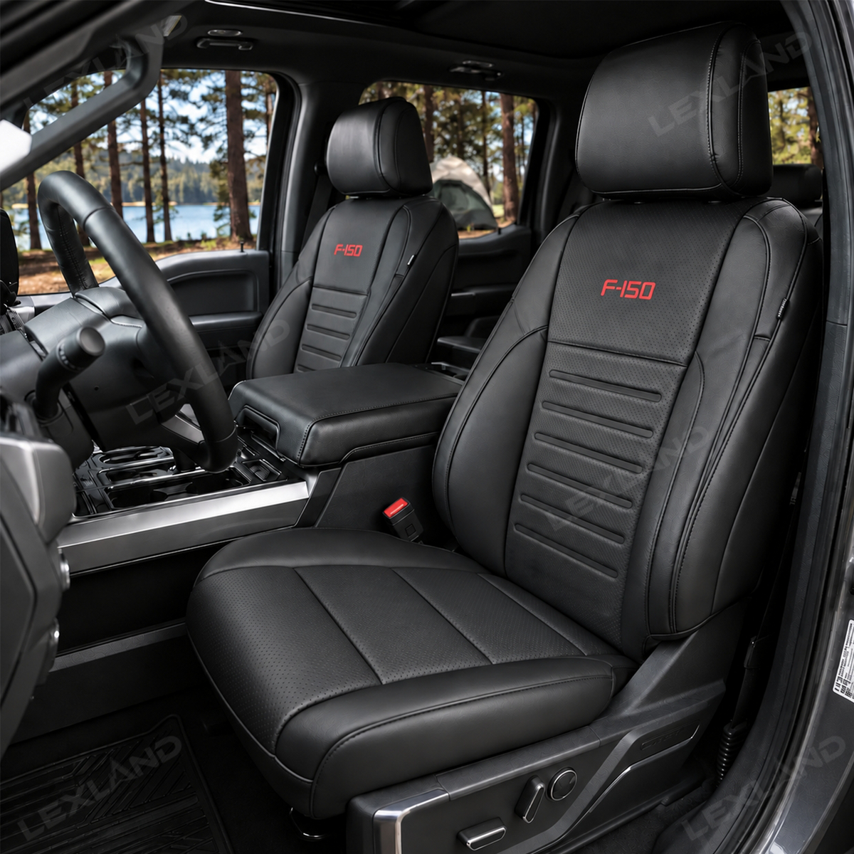 F-150 Seat Covers NAPPA Leather Interior Seat Protector with F-150 Style for Ford