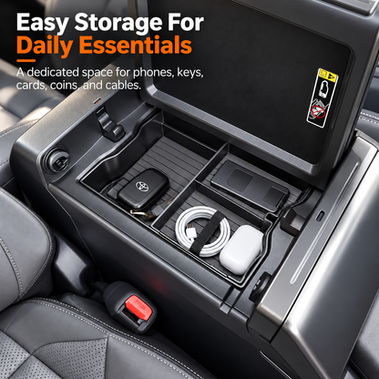 RAV4 Center Console Organizer Tray Anti-Slip ABS Armrest Storage Box for Toyota
