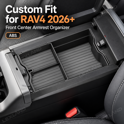 RAV4 Center Console Organizer Tray Anti-Slip ABS Armrest Storage Box for Toyota