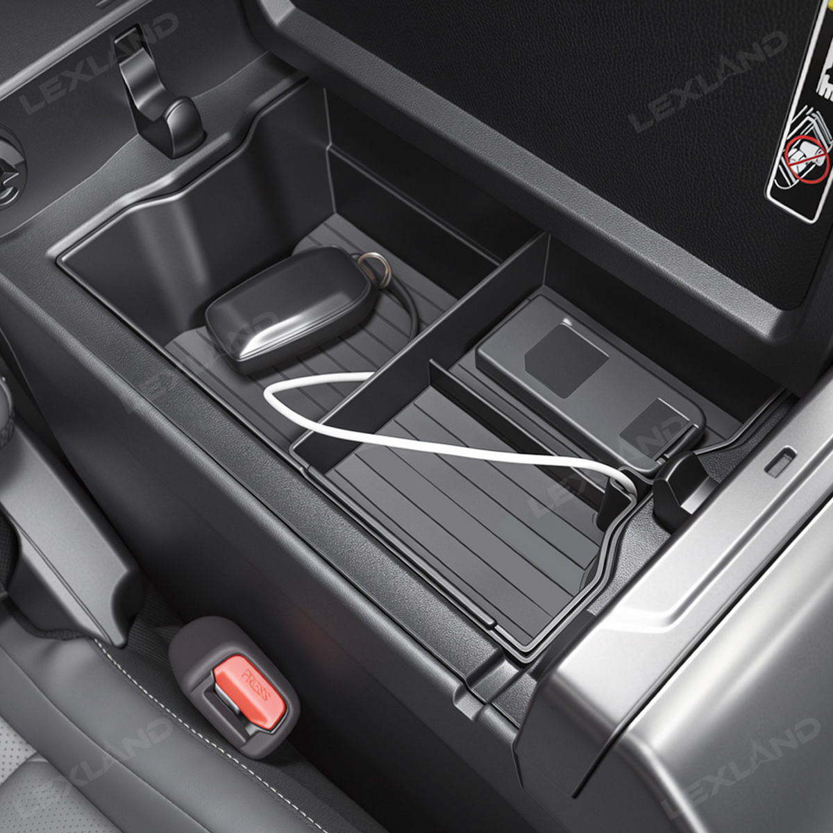 RAV4 Center Console Organizer Tray Anti-Slip ABS Armrest Storage Box for Toyota
