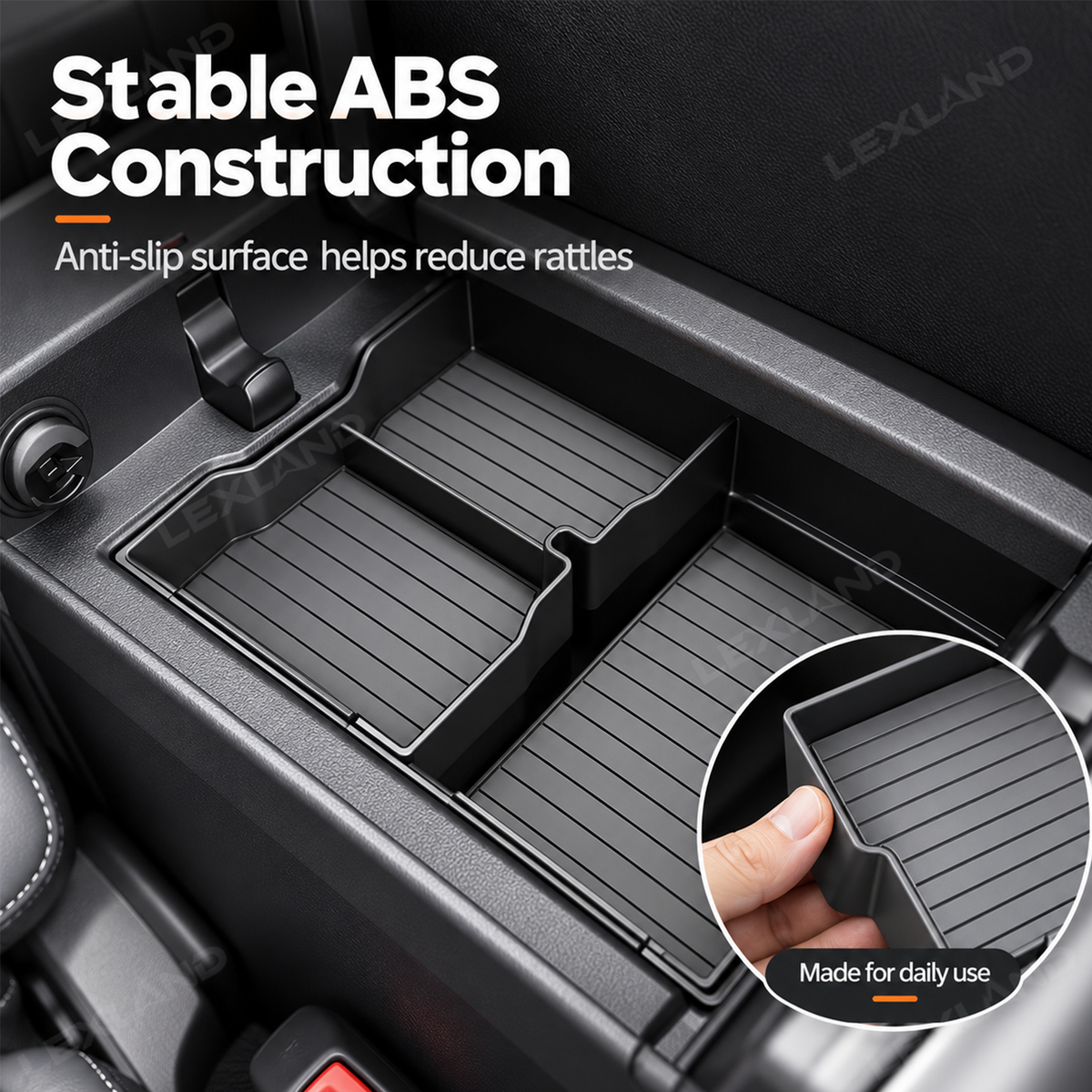 RAV4 Center Console Organizer Tray Anti-Slip ABS Armrest Storage Box for Toyota