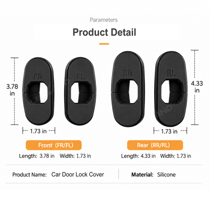 RAV4 Door Lock Covers Silicone Door Latch Striker Cover Dust & Rust Protection Covers 4PCS for Toyota