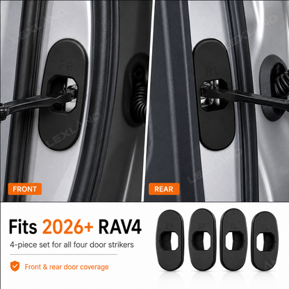 RAV4 Door Lock Covers Silicone Door Latch Striker Cover Dust & Rust Protection Covers 4PCS for Toyota