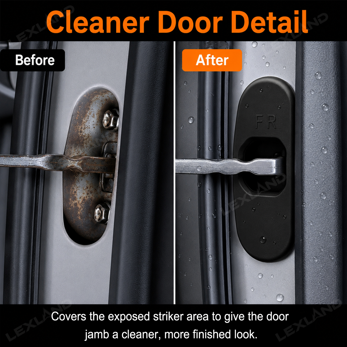 RAV4 Door Lock Covers Silicone Door Latch Striker Cover Dust & Rust Protection Covers 4PCS for Toyota