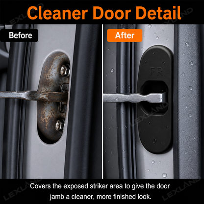 RAV4 Door Lock Covers Silicone Door Latch Striker Cover Dust & Rust Protection Covers 4PCS for Toyota