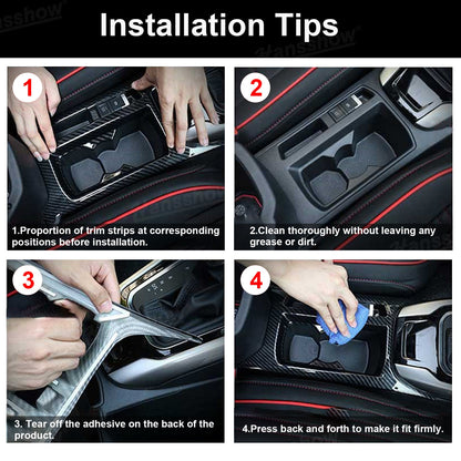 4Runner Interior Cover Trim ABS Carbon Fiber Style Protective Overlays