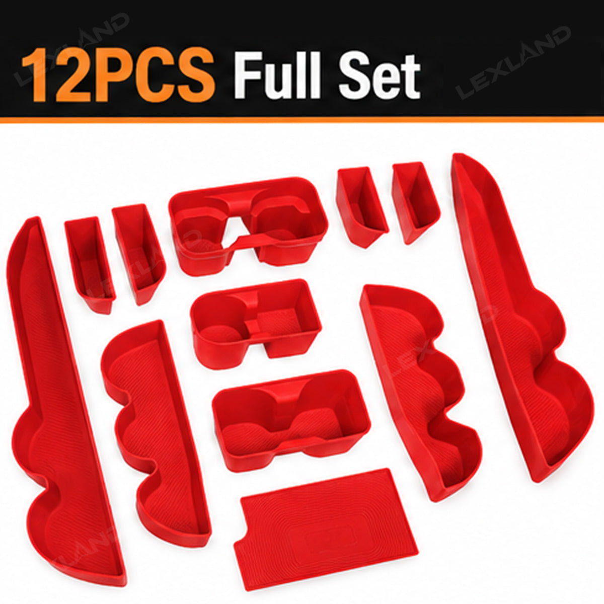 Tacoma 3rd Gen Interior Silicone Liner Insert Interior Door Storage Mat Set Cup Holder & Console Inserts