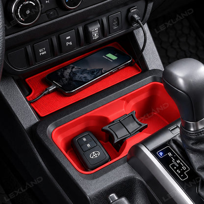 Tacoma 3rd Gen Interior Silicone Liner Insert Interior Door Storage Mat Set Cup Holder & Console Inserts