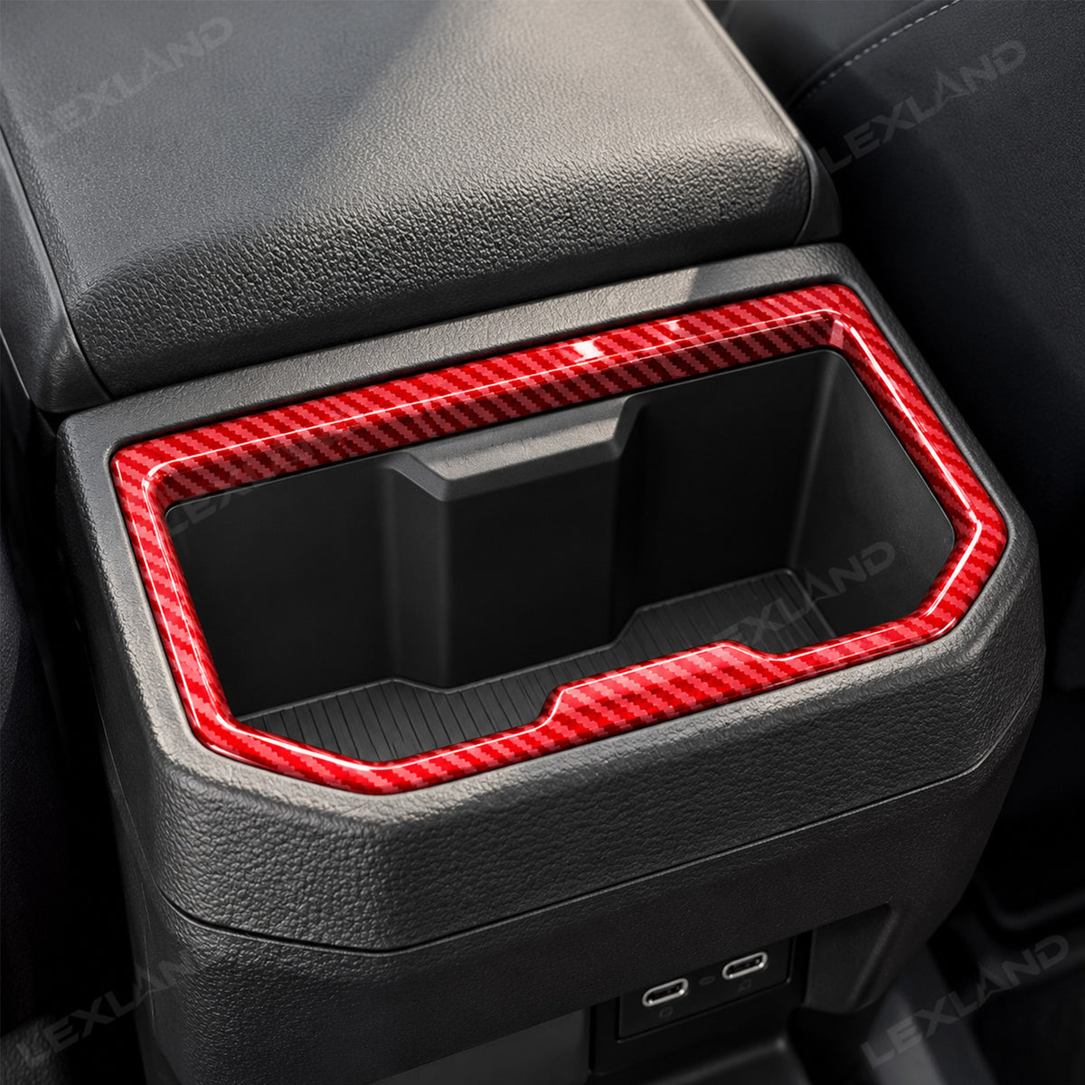 Tacoma Front & Rear Cup Holder Trim ABS Drink Holder Overlay 2PCS for Toyota