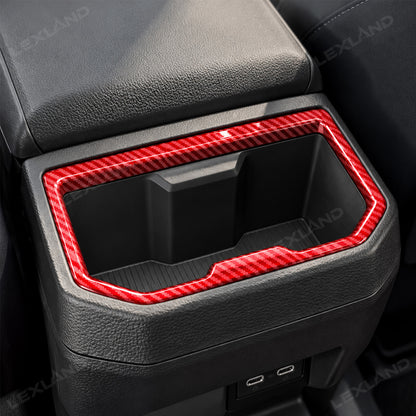 Tacoma Front & Rear Cup Holder Trim ABS Drink Holder Overlay 2PCS for Toyota