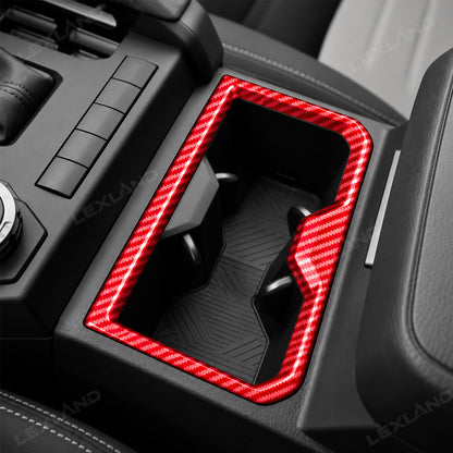 Tacoma Front & Rear Cup Holder Trim ABS Drink Holder Overlay 2PCS for Toyota