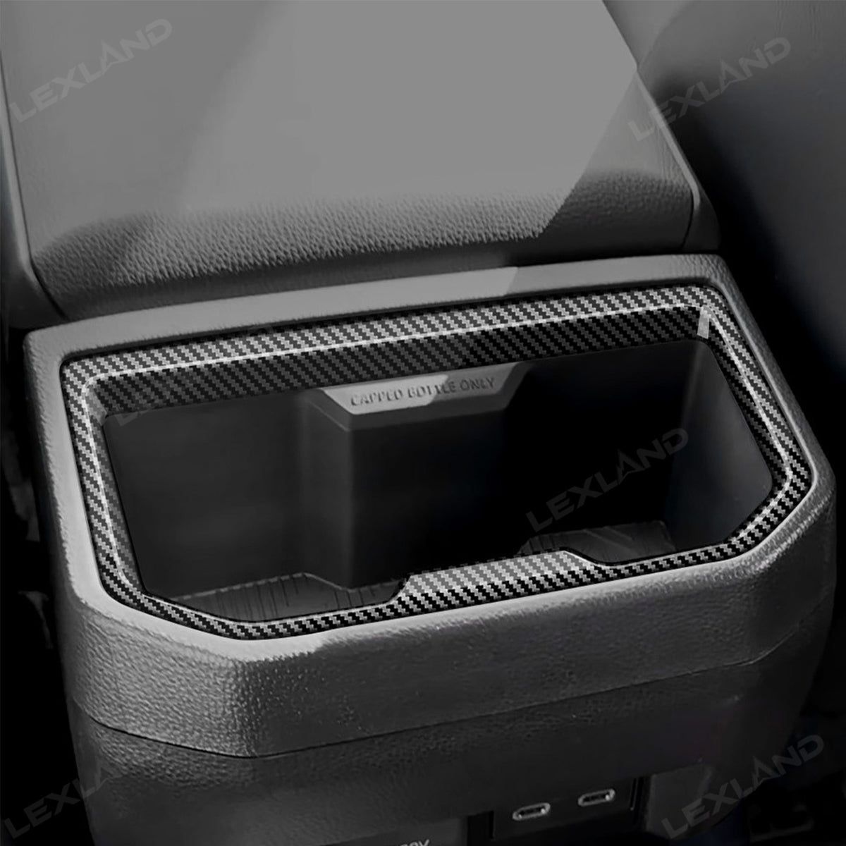 Tacoma Front & Rear Cup Holder Trim ABS Drink Holder Overlay 2PCS for Toyota