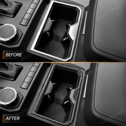 Tacoma Front & Rear Cup Holder Trim ABS Drink Holder Overlay 2PCS for Toyota