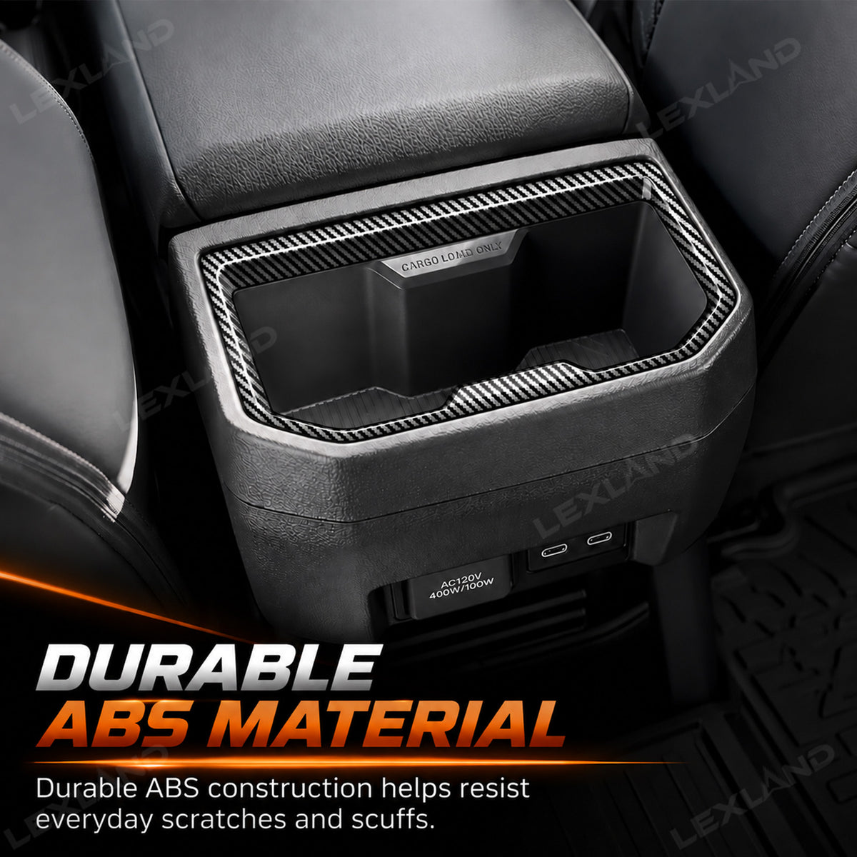 Tacoma Front & Rear Cup Holder Trim ABS Drink Holder Overlay 2PCS for Toyota