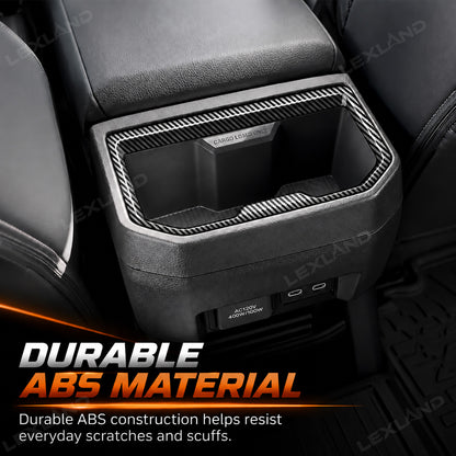 Tacoma Front & Rear Cup Holder Trim ABS Drink Holder Overlay 2PCS for Toyota