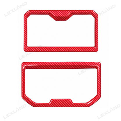 Tacoma Front & Rear Cup Holder Trim ABS Drink Holder Overlay 2PCS for Toyota