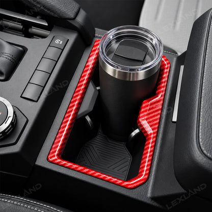 Tacoma Front & Rear Cup Holder Trim ABS Drink Holder Overlay 2PCS for Toyota