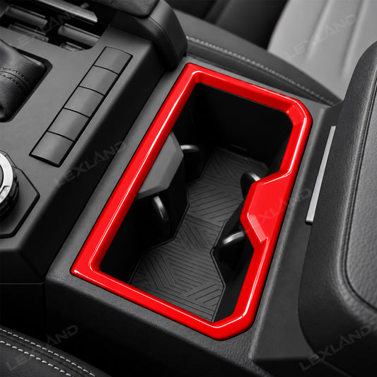 Tacoma Front & Rear Cup Holder Trim ABS Drink Holder Overlay 2PCS for Toyota