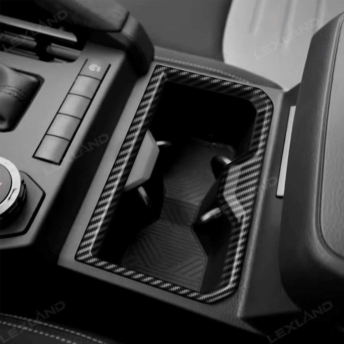 Tacoma Front & Rear Cup Holder Trim ABS Drink Holder Overlay 2PCS for Toyota