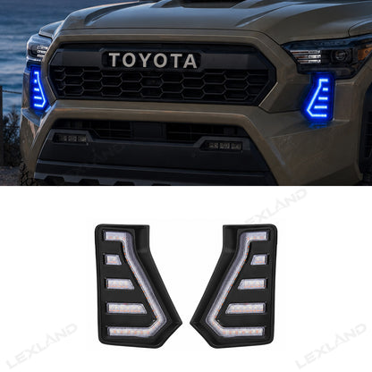 Tacoma RGB Daytime Running Lights LED Fang Lights with Sequential Turn Signals 2PCS for Toyota