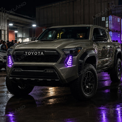 Tacoma RGB Daytime Running Lights LED Fang Lights with Sequential Turn Signals 2PCS for Toyota