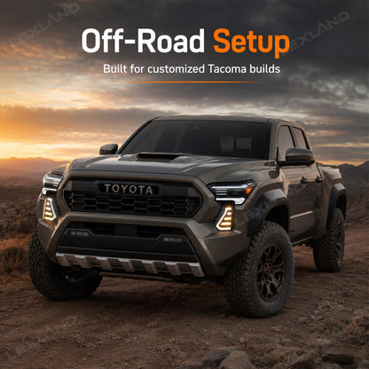 Tacoma RGB Daytime Running Lights LED Fang Lights with Sequential Turn Signals 2PCS for Toyota