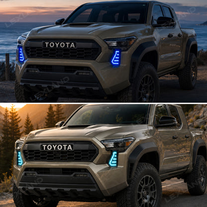 Tacoma RGB Daytime Running Lights LED Fang Lights with Sequential Turn Signals 2PCS for Toyota