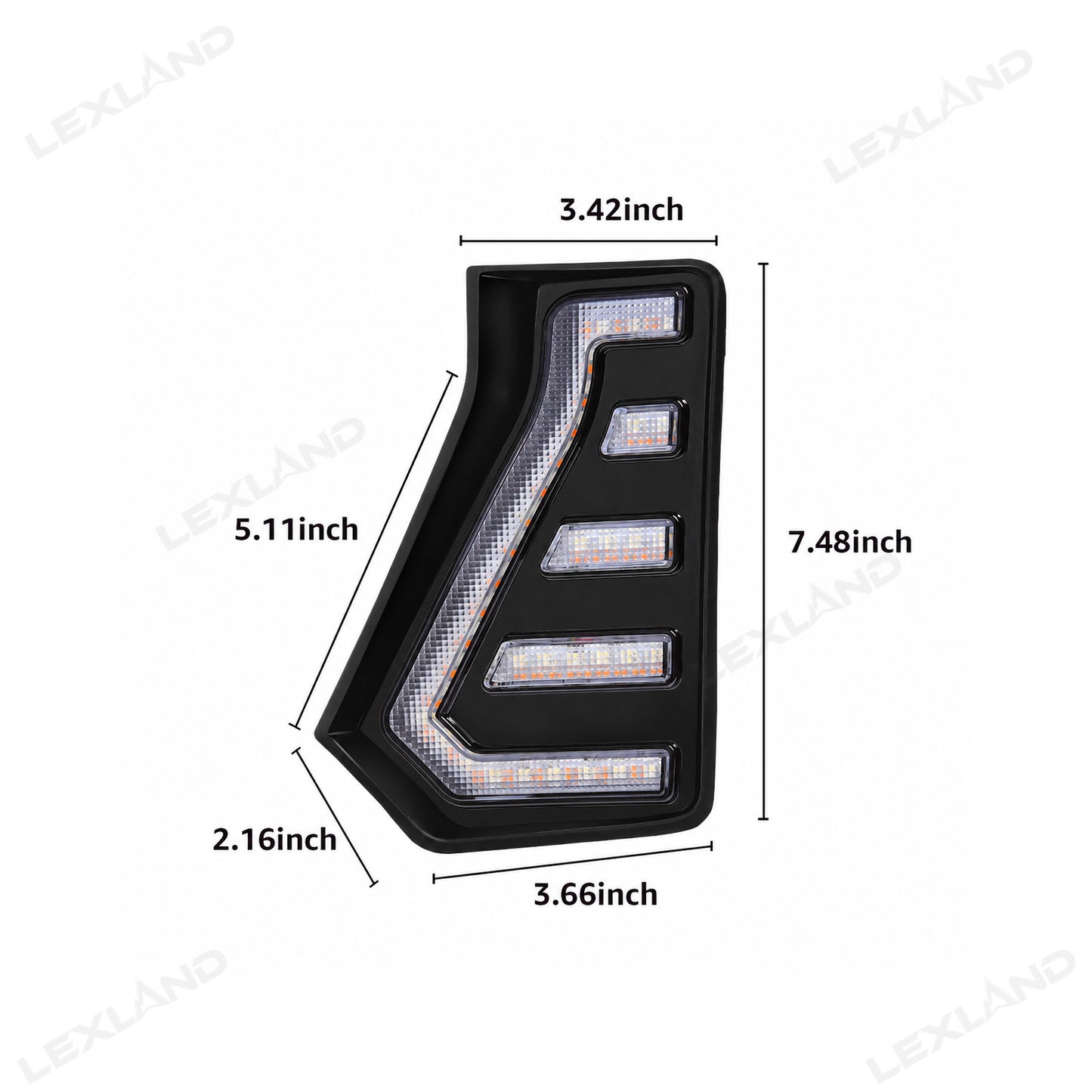 Tacoma RGB Daytime Running Lights LED Fang Lights with Sequential Turn Signals 2PCS for Toyota