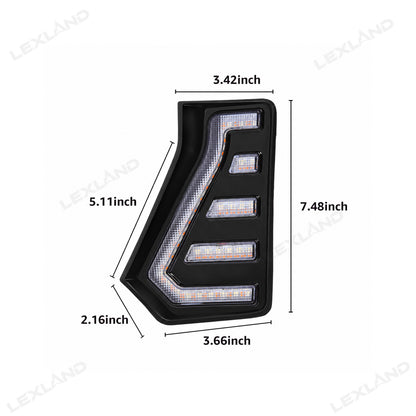Tacoma RGB Daytime Running Lights LED Fang Lights with Sequential Turn Signals 2PCS for Toyota