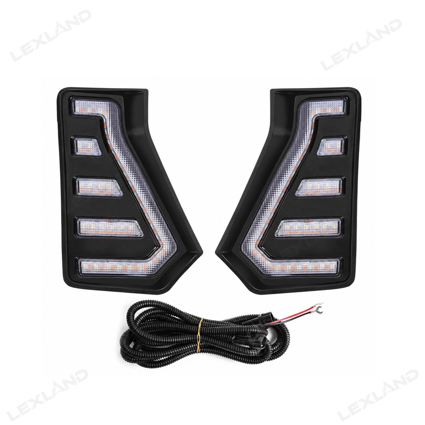 Tacoma RGB Daytime Running Lights LED Fang Lights with Sequential Turn Signals 2PCS for Toyota