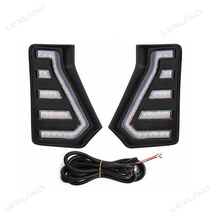 Tacoma RGB Daytime Running Lights LED Fang Lights with Sequential Turn Signals 2PCS for Toyota