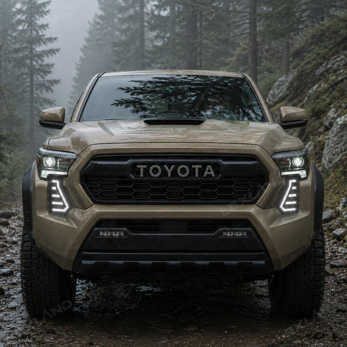 Tacoma RGB Daytime Running Lights LED Fang Lights with Sequential Turn Signals 2PCS for Toyota