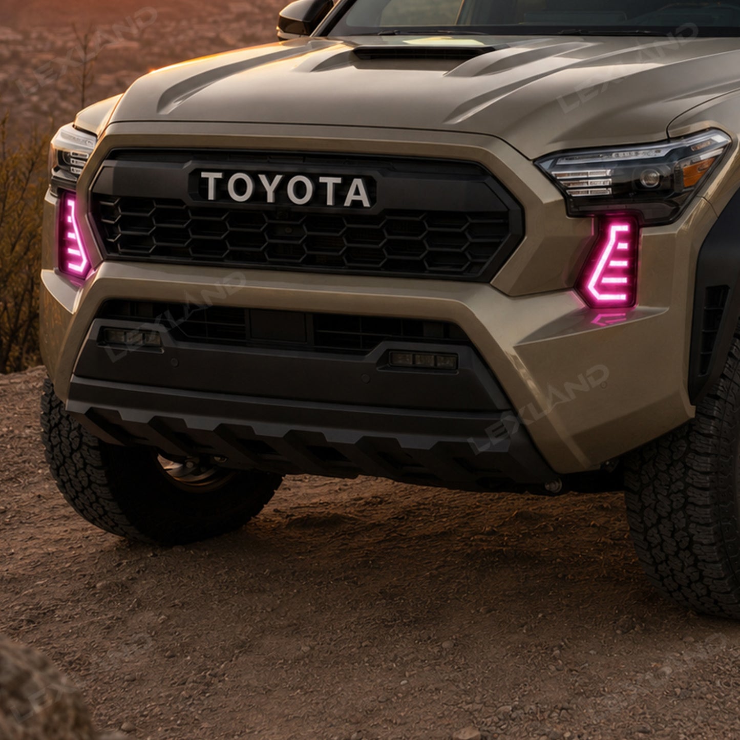 Tacoma RGB Daytime Running Lights LED Fang Lights with Sequential Turn Signals 2PCS for Toyota