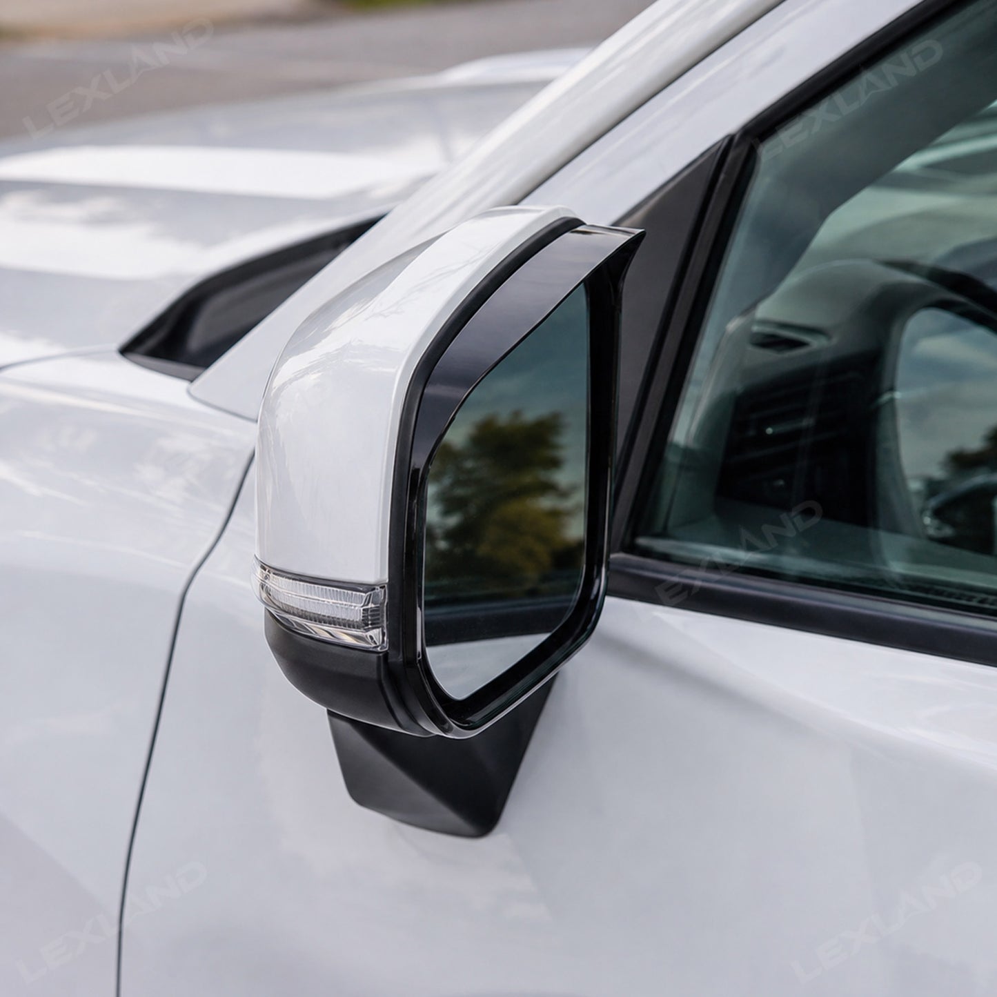 Tacoma/4Runner Side Mirror Rain Guards ABS Side Mirror Rain Deflector Cover Trim 2PCS for Toyota