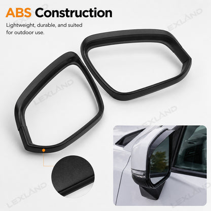Tacoma/4Runner Side Mirror Rain Guards ABS Side Mirror Rain Deflector Cover Trim 2PCS for Toyota